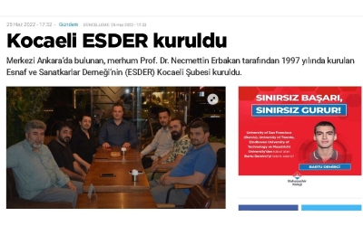 Esder Kocaeli Şubesi Kuruldu