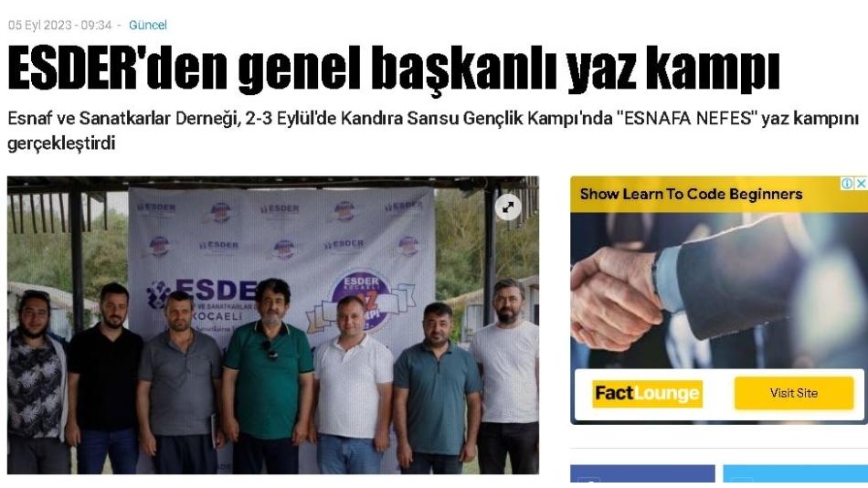 ESDER\'den genel başkanlı yaz kampı - EN KOCAELİ