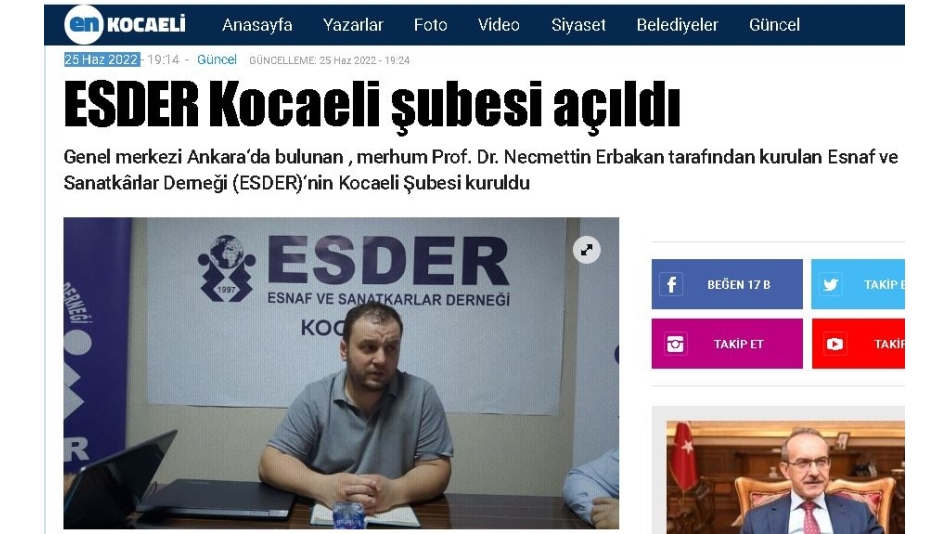 Esder Kocaeli Şubesi Kuruldu